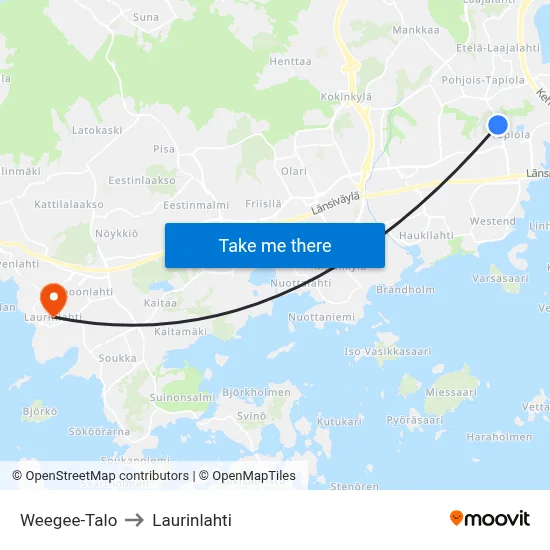 Weegee House to Laurinlahti map