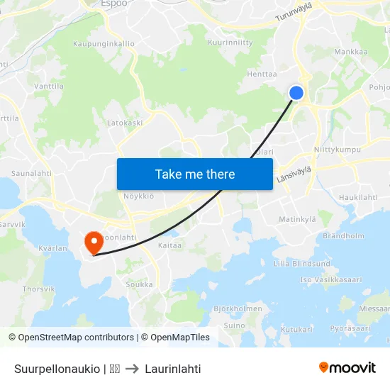 Suurpellonaukio | 🌳💈 to Laurinlahti map