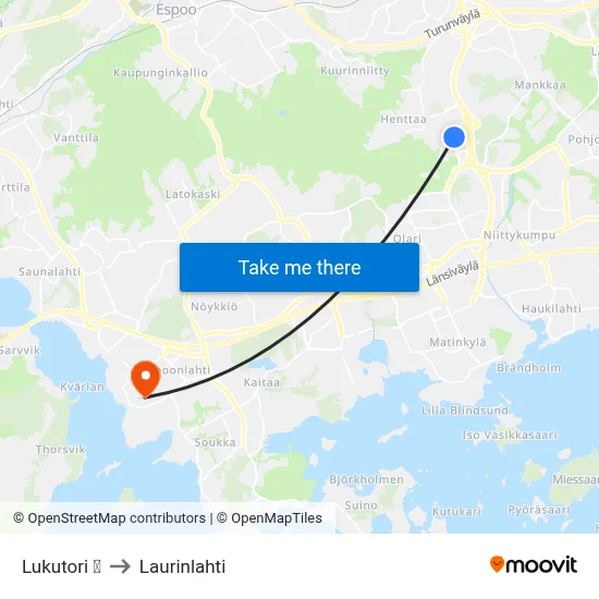 Lukutori 🛒 to Laurinlahti map