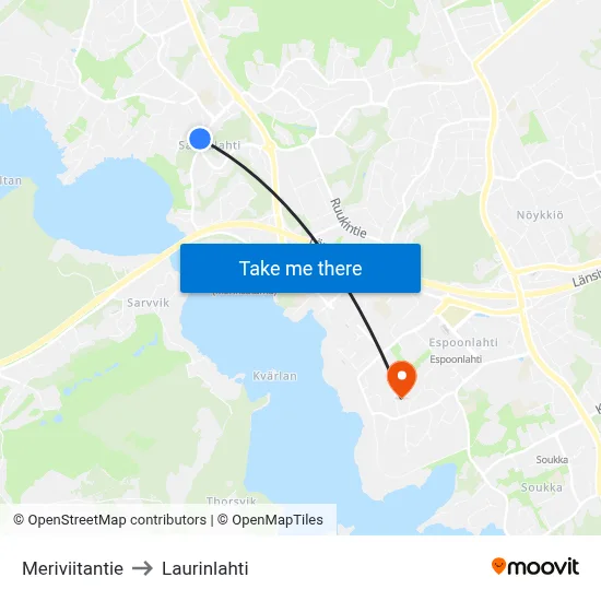 Sea Beacon Road to Laurinlahti map