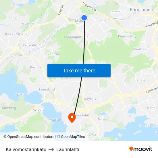 Well Master Street to Laurinlahti map