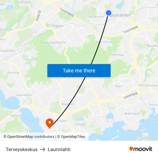 Health Center to Laurinlahti map
