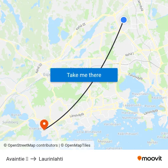 Avaintie | ⚽ to Laurinlahti map