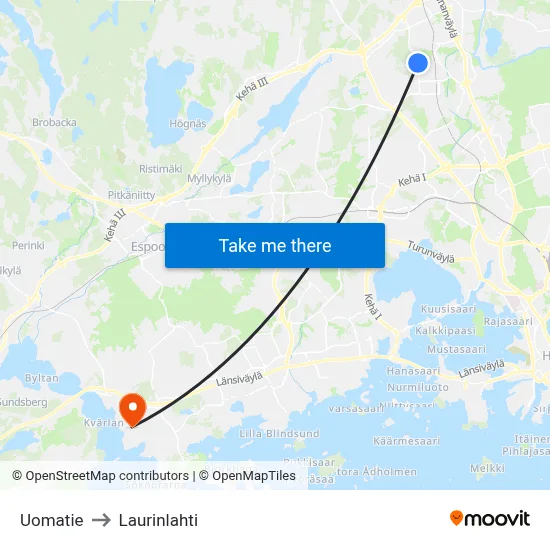 Stream Road to Laurinlahti map