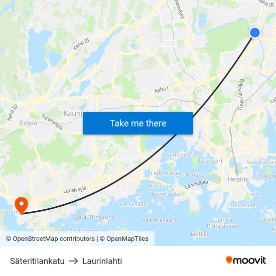 Säteritila Street to Laurinlahti map