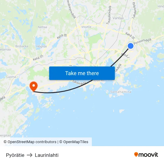 Bicycle Road to Laurinlahti map