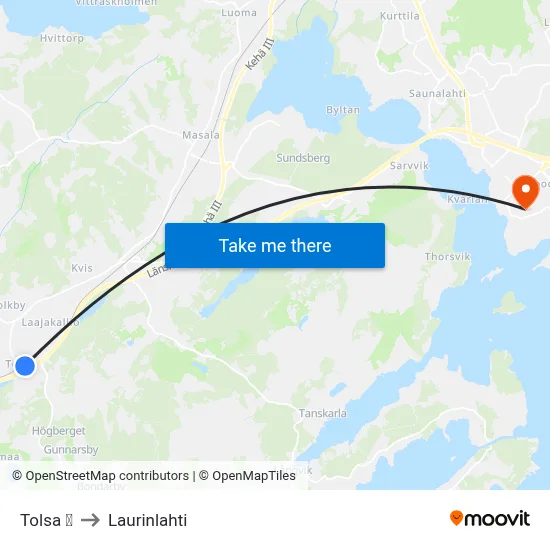 Tolsa 🚆 to Laurinlahti map