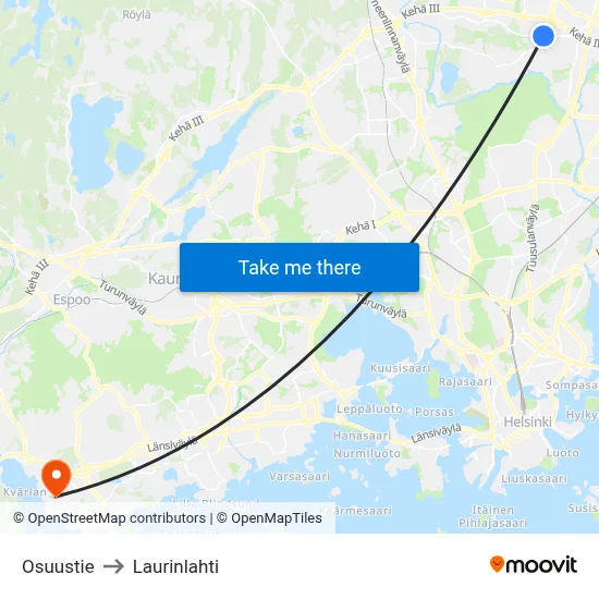 Osuustie to Laurinlahti map