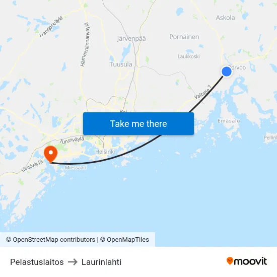 Rescue Station to Laurinlahti map