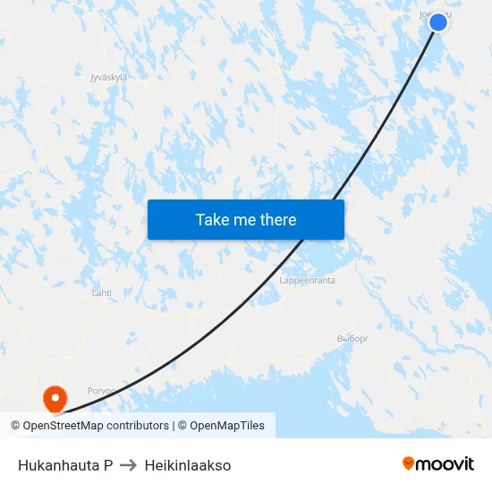 Hukanhauta North to Heikinlaakso map