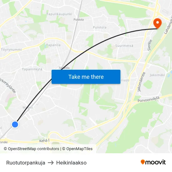 Militia Cottage Lane to Heikinlaakso map