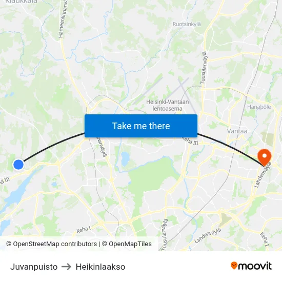 Juva Park to Heikinlaakso map