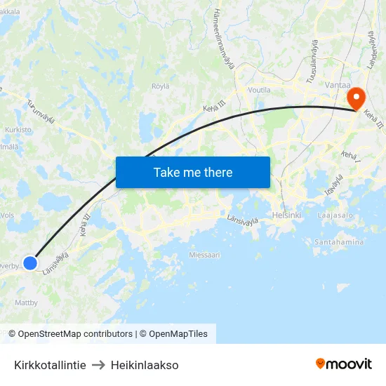 Church Stable Road to Heikinlaakso map