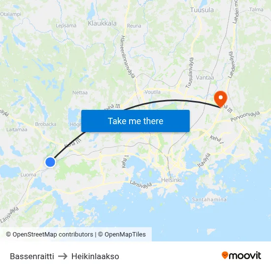 Basse Path to Heikinlaakso map