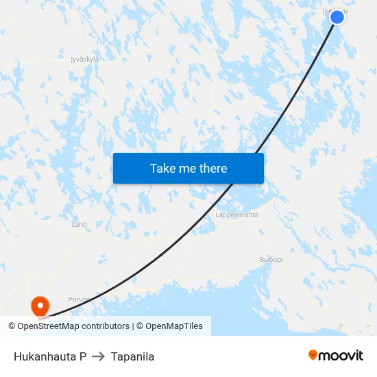 Hukanhauta North to Tapanila map