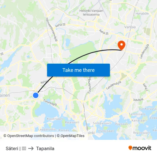 Säteri | 🏢🌳 to Tapanila map