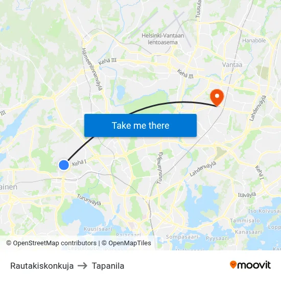 Rail Track Alley to Tapanila map