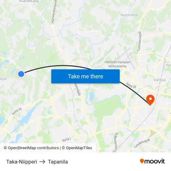 Back Niipperi to Tapanila map