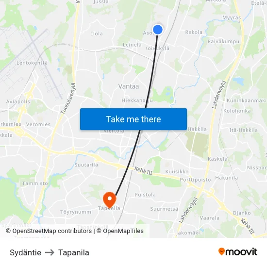 Heart Road to Tapanila map