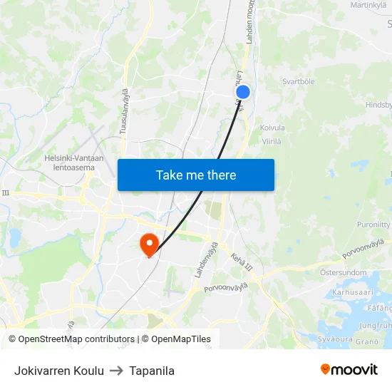 Jokivarren Koulu to Tapanila map