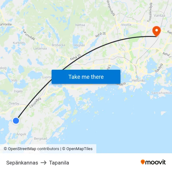 Sepankannas to Tapanila map