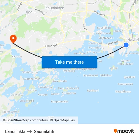 West Link to Saunalahti map