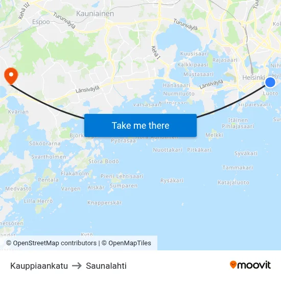 Merchant Street to Saunalahti map