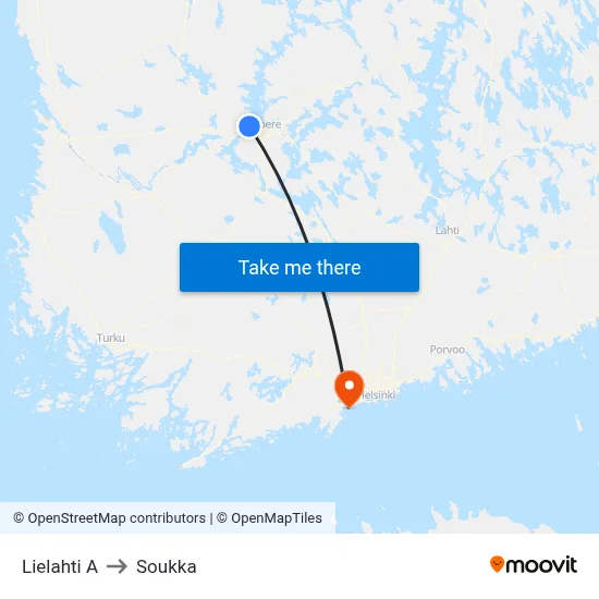 Lielahti A to Soukka map