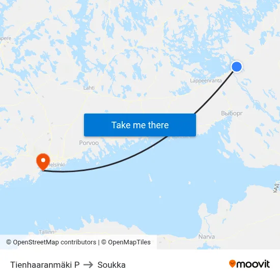 Tienhaaranmäki N to Soukka map