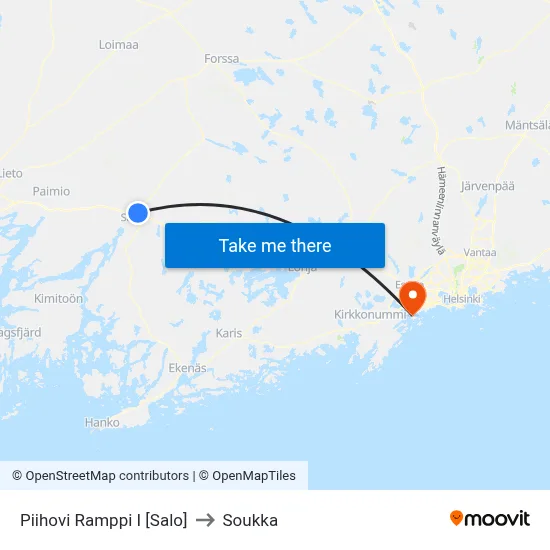 Piihovi Ramppi I [Salo] to Soukka map