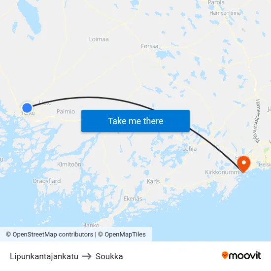 Lipunkantajankatu to Soukka map