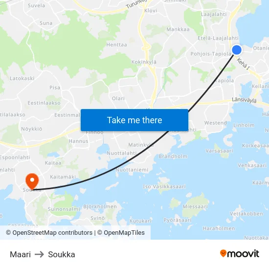 Maari to Soukka map