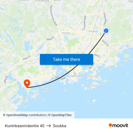 King's Hill Road 40 to Soukka map