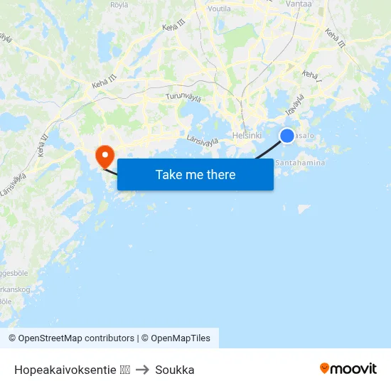 Hopeakaivoksentie 🌳🏟️ to Soukka map