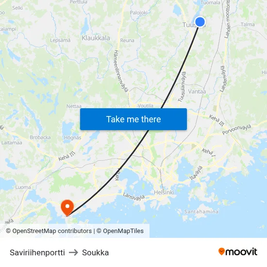 Saviriihi Gate to Soukka map