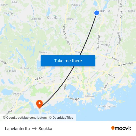 Lahela Pearl to Soukka map
