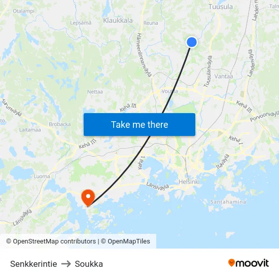 Senkkerintie to Soukka map