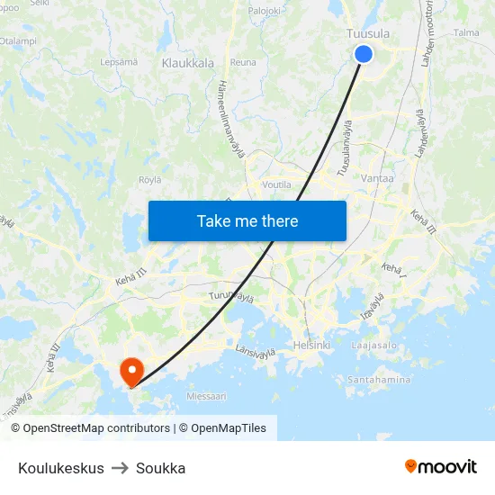 School Center to Soukka map