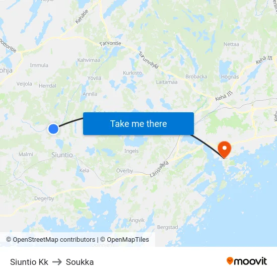 Siuntio Kk to Soukka map