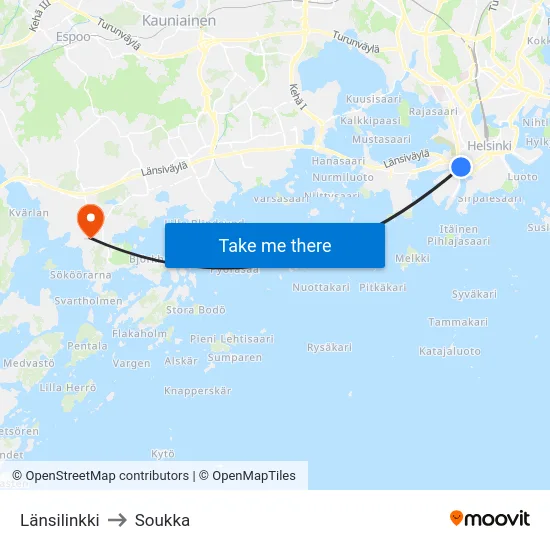 Länsilinkki to Soukka map