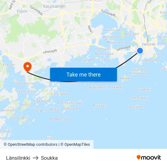 Länsilinkki to Soukka map