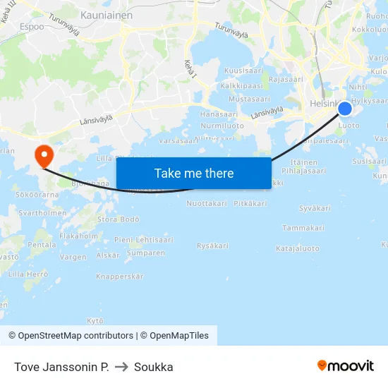 Tove Janssonin P. to Soukka map