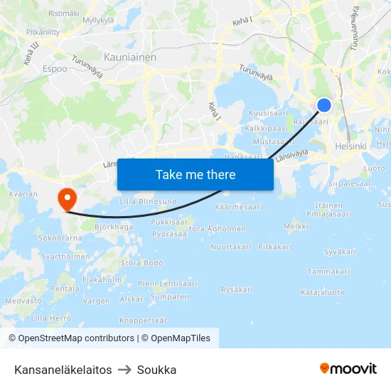 Kansaneläkelaitos to Soukka map