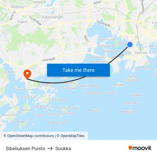 Sibeliuksen Puisto to Soukka map