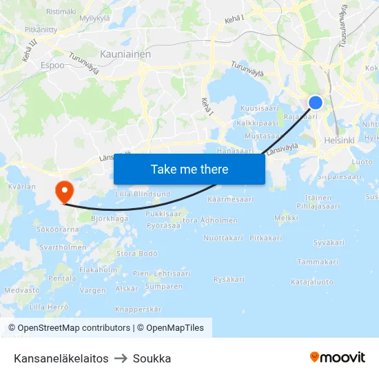 Social Insurance Institution to Soukka map