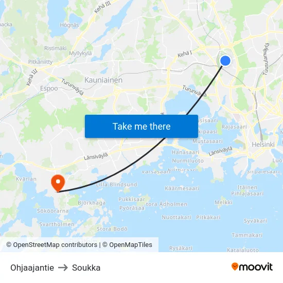 Ohjaajantie to Soukka map