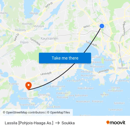 Lassila [Pohjois-Haaga As.] to Soukka map