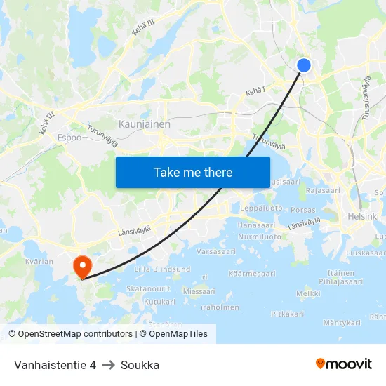 Vanhainen Road 4 to Soukka map