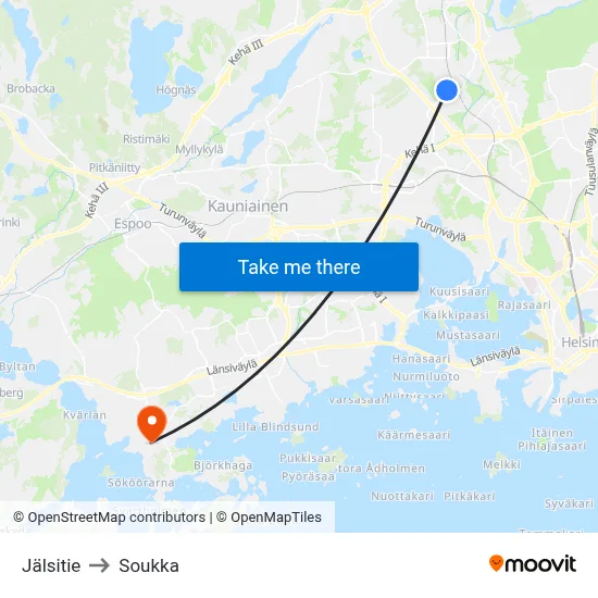 Jälsi Road to Soukka map