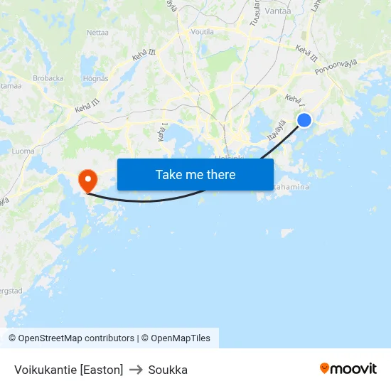 Dandelion Road [Easton] to Soukka map